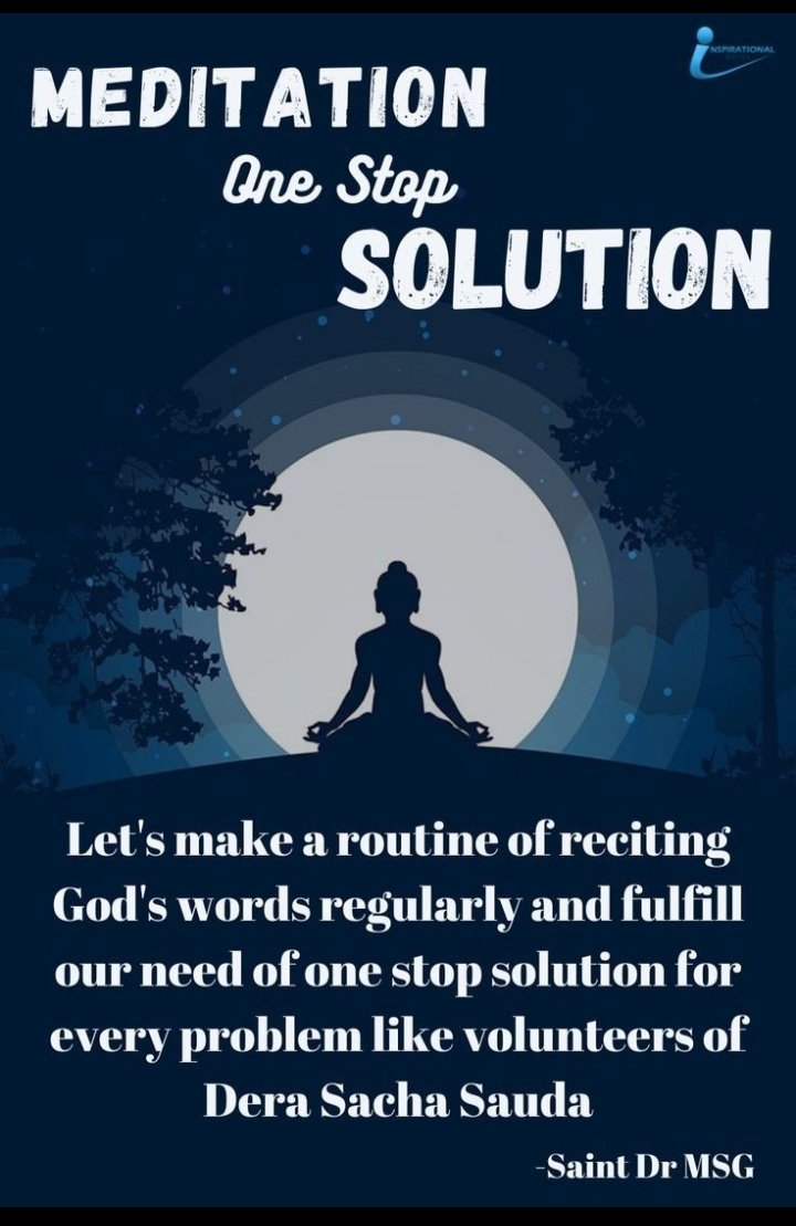 2070Kaur's tweet photo. Regular Meditation will empower you and make you free from Worries, Stress and fear. Saint Gurmeet Ram Rahim Singh Ji tells that Meditation the best mantra to enhance Willpower that makes you stronger than ever to win every battle of Life.
#RootOutStress https://t.co/fRvmBHuxe3