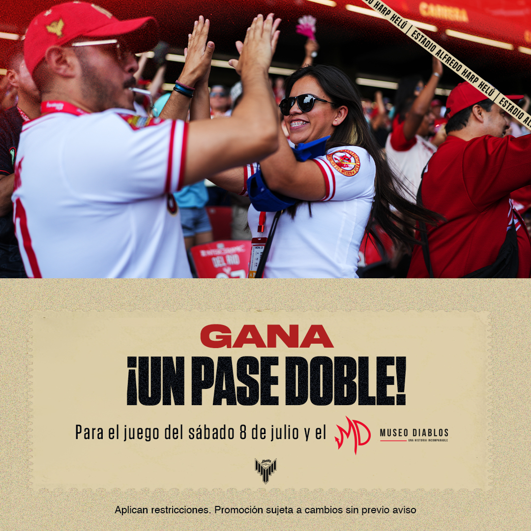HarpEstadio's tweet photo. Tenemos 2 pases dobles para asistir al juego de mañana y también te invitamos a conocer el #MuseoDiablos 👹

Solo da like y RT a este post

Recuerda que para ganar debes seguir la cuenta del @HarpEstadio y del @MuseoDiablos 

Los ganadores se seleccionarán al azar 🍀 https://t.co/dD44fYwLHk