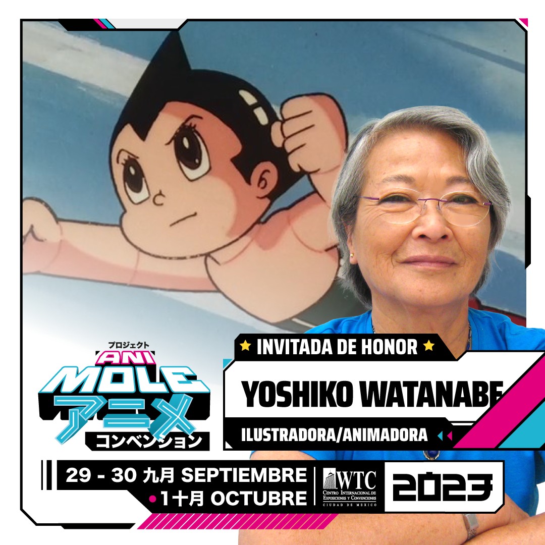 BlancaLechuza's tweet photo. La talentosa #YoshikoWatanabe es invitada de honor de la próxima edición de la #AniMole (@lamolemx) 2023.

Conoce más de la artista aquí: https://t.co/kEJZIMO7PR

#AniMole #LaMoleConvention #InvitadadeHonor
#Convención #Retro #Animé #Cómics #Artistas https://t.co/c9kxhvZOPf