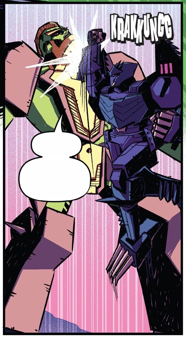 SHELLOFRAGE's tweet photo. She gets hit onto the ground as she gets up slowly and looks up to the larger bot.

"Alright... MY turn"

She said before springing upwards and landing a uppercut to the large con. https://t.co/CTTzBqsTX8