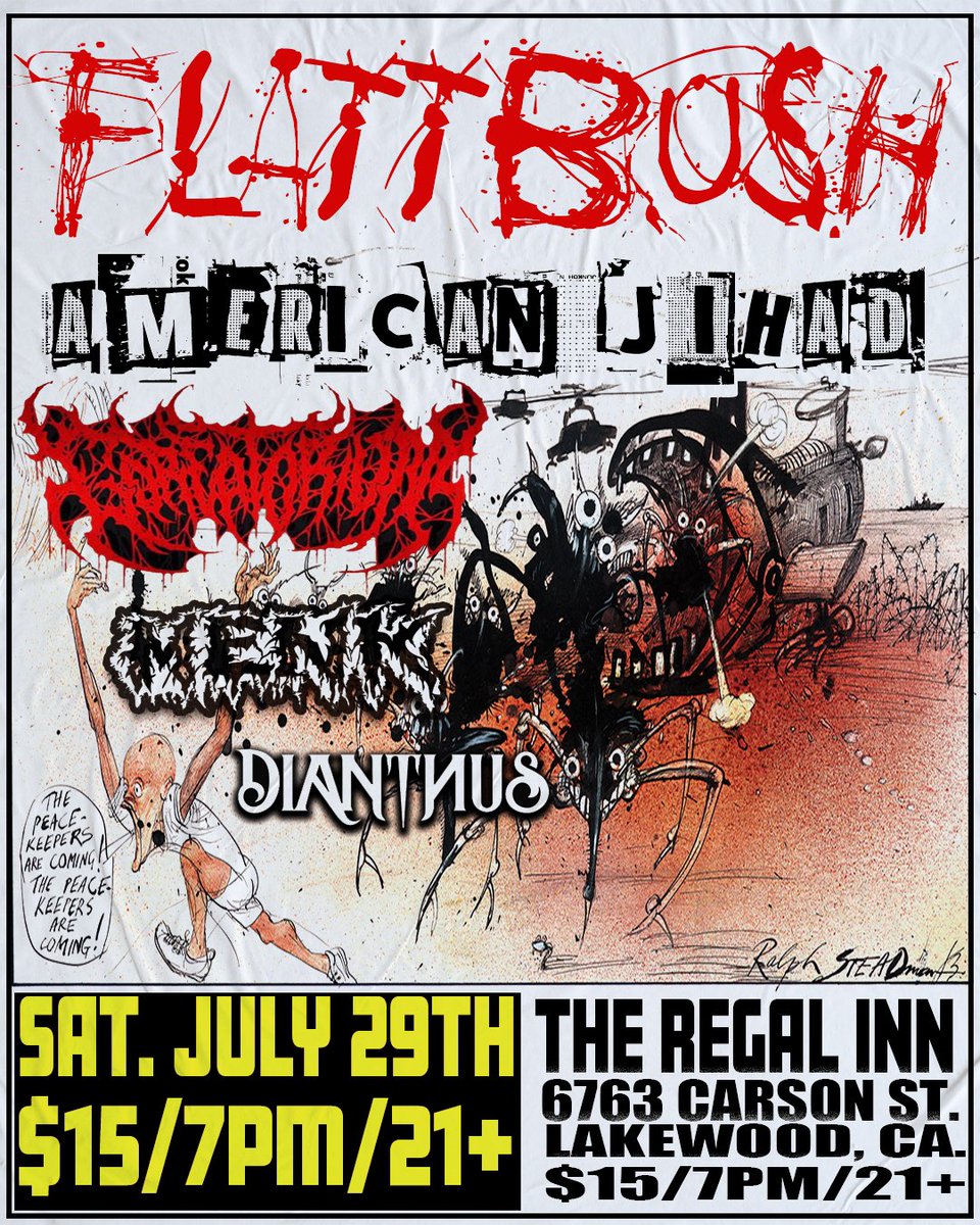 FLATTBUSH's tweet photo. SAT. JULY 29TH!

🎟️: https://t.co/pOVw0aBHhP https://t.co/eu1qzoB2NU