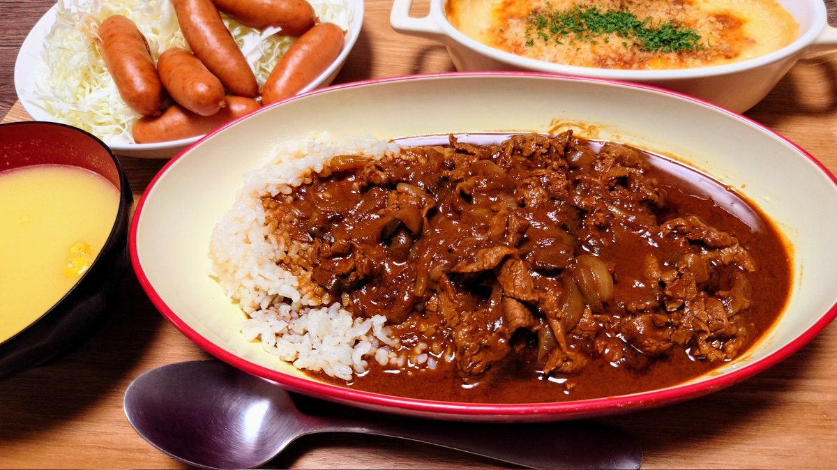 昨日はハッシュドビーフライスを作りました🧑‍🍳#おうちごはん　#料理好きな人と繋がりたい https://t.co/gyeEa7tV7f