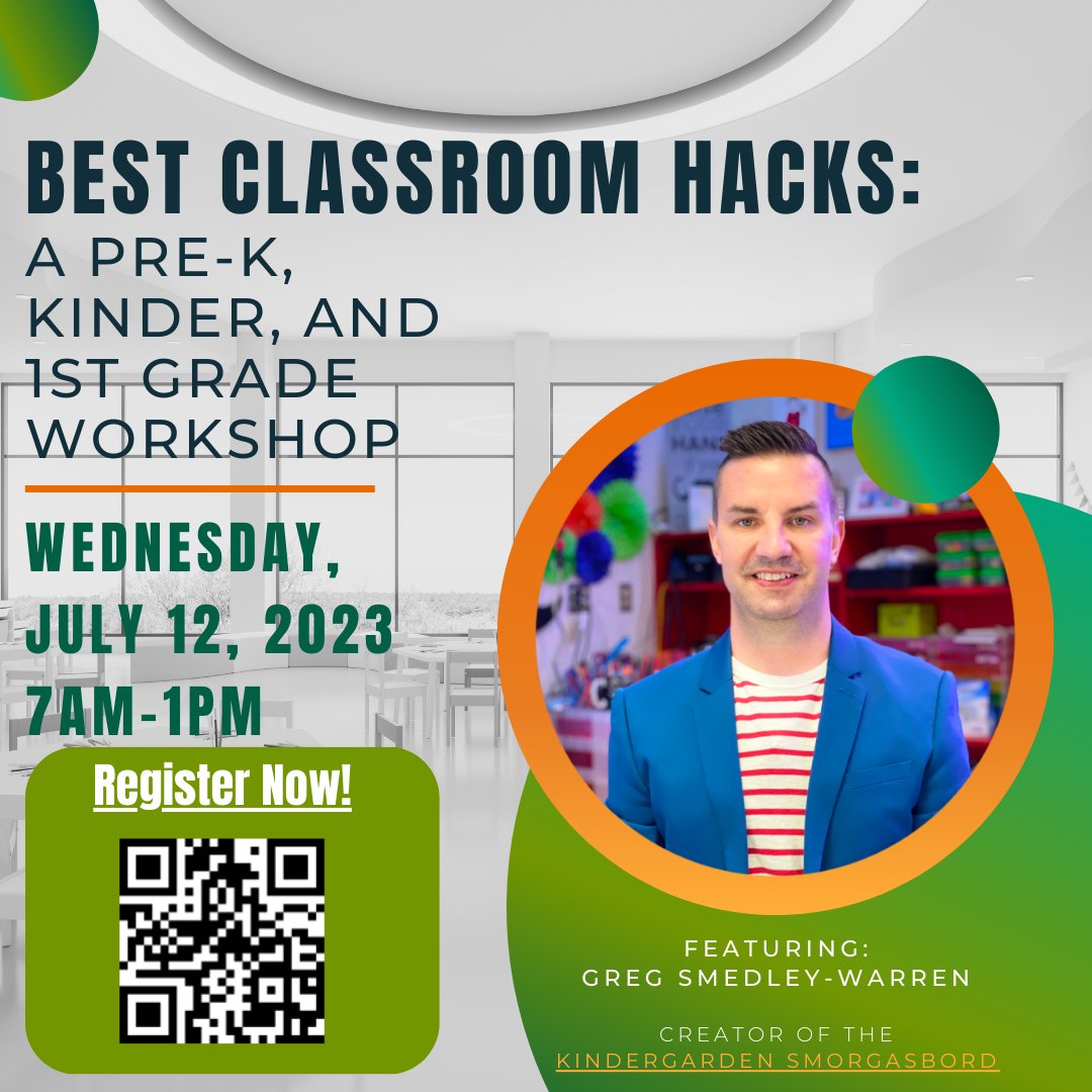 Don't forget to register for this awesome event with Greg Smedley-Warren from @kindersmorgie