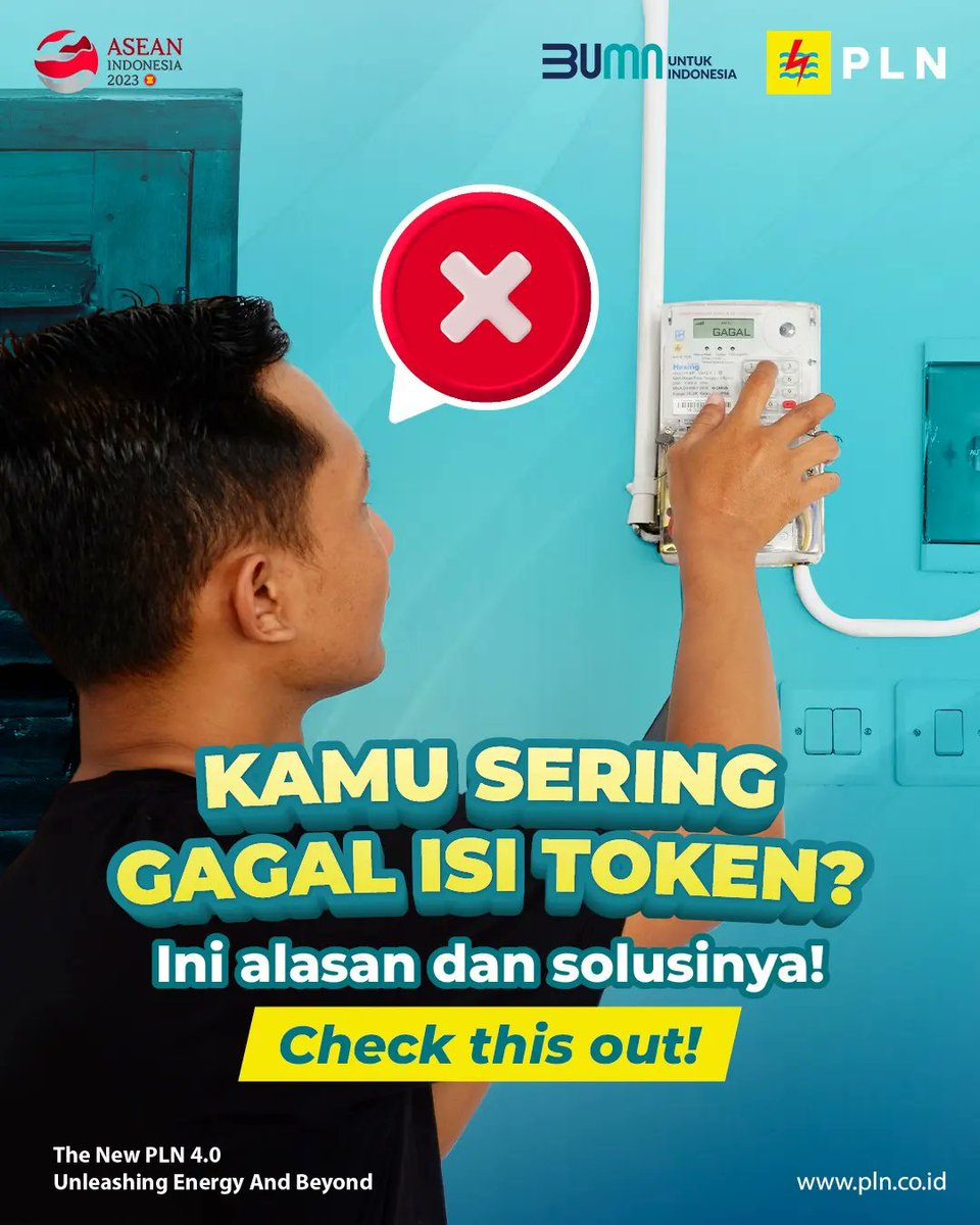_pln_id's tweet photo. Halo, Electrizen! Kamu sudah beli token listrik tapi sering gagal saat input token ke kWh Meter??
Permasalahan ini sering banget sobat tanyakan baik melalui kolom komentar atau dm. Kali ini, Mintrik bakal jelasin apa aja si penyebab gagal input token dan bagaimana solusinya. https://t.co/EeYh5WZFCe