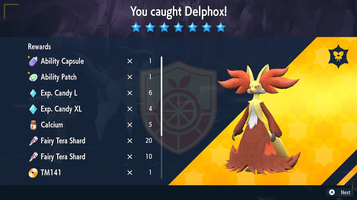 SableyeStyle's tweet image. Sometimes I still play this game... Another 7* down! Used Osirus' Arceus build to easy solo it... #teraraid #delphox #mightiestmark #PokemonScarletViolet #NintendoSwitch