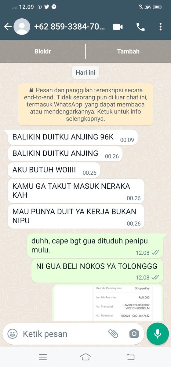 HELP RT!

tolong siapapun jangan mau transaksi/CV ke nomor gua ini +62 878 4277 3184. kalian bakalan ketipu, dan gua yg kena imbasnya karena nomor ini gua pake di WA alias gua beli nokos ini. gua cape anjrittt dituduh penipu, yg jelas² gua gatau gua abis nipu apaan😭😭

#zonauang