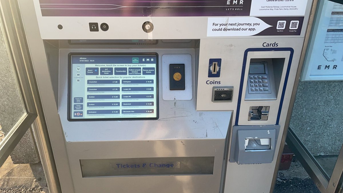 Can you see this ticket machine? A blind person can’t. Ticket offices serve a purpose and always will. The elderly, the blind and countless other people depend on them #SaveTicketOffices