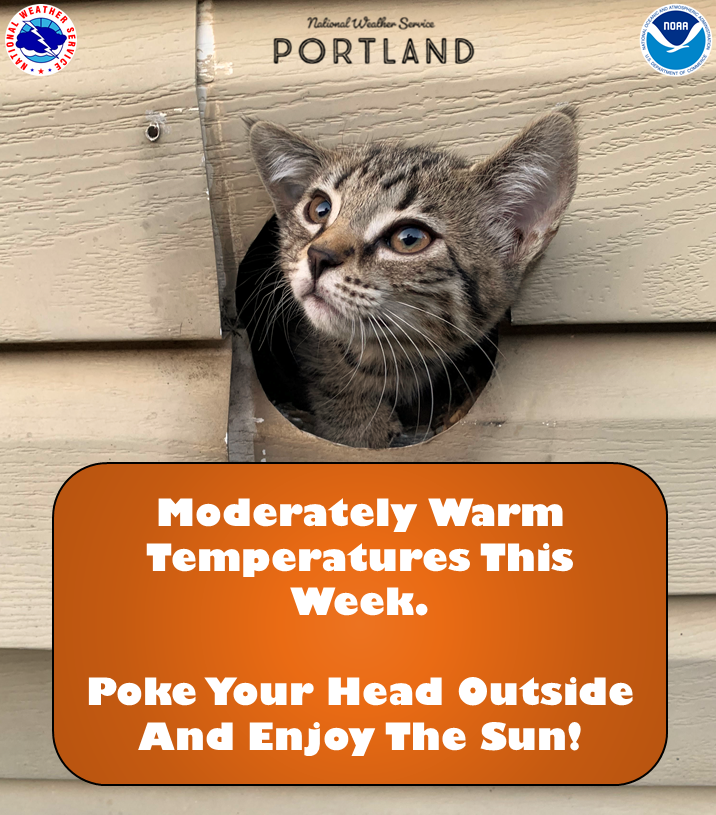 Onshore flow has cooled things down to seasonal temperatures - expect 60s along the coast, 80s along the I-5 corridor, and 70s in the Cascades this week. Poke your head outside and enjoy the nice weather! ☀️ #ORwx #WAwx