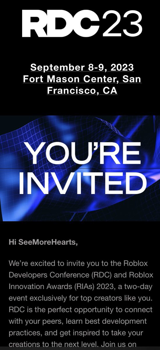 Got my ticket to go! #rdc2023 #RobloxDev