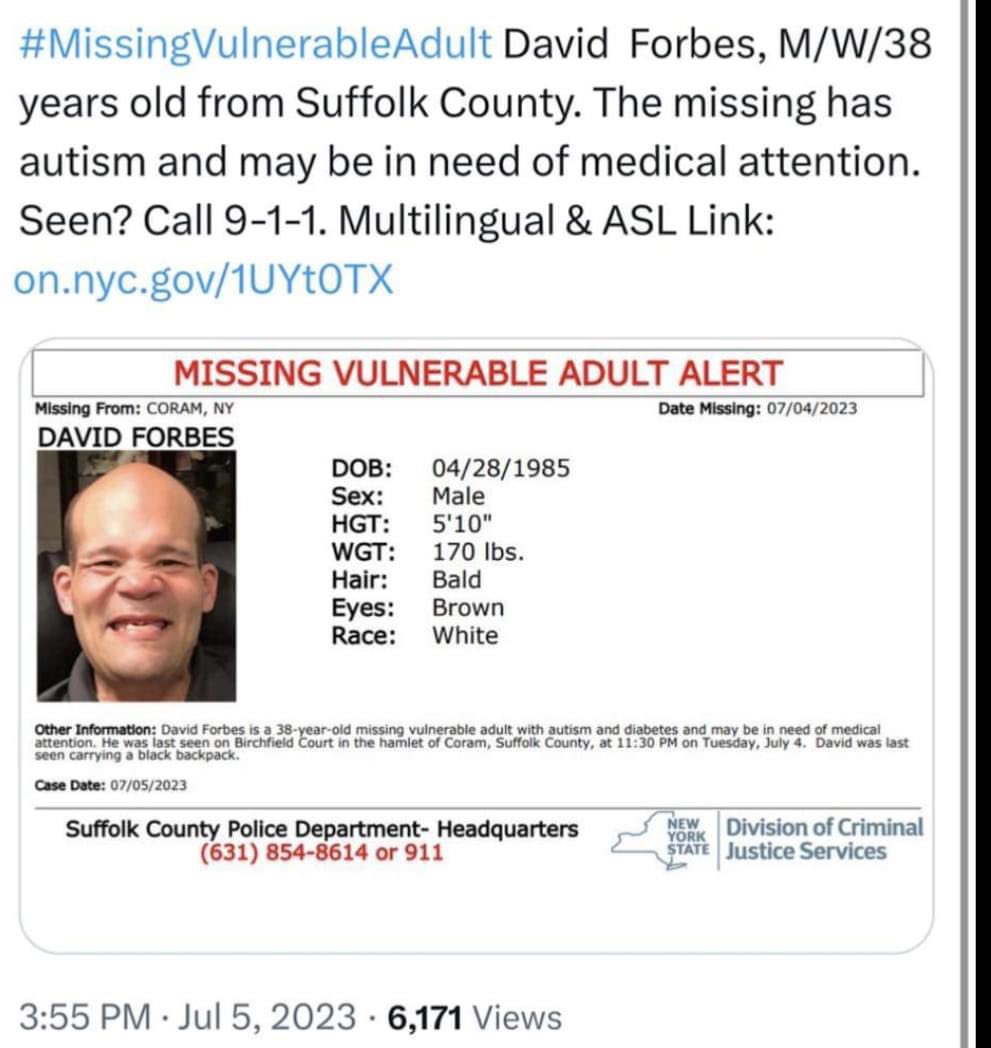 Catch_LISK's tweet photo. #MissingPersonAlert #DavidForbes
#NeedsMedicalAttention @SCPDHq https://t.co/WcQBxB9LzP