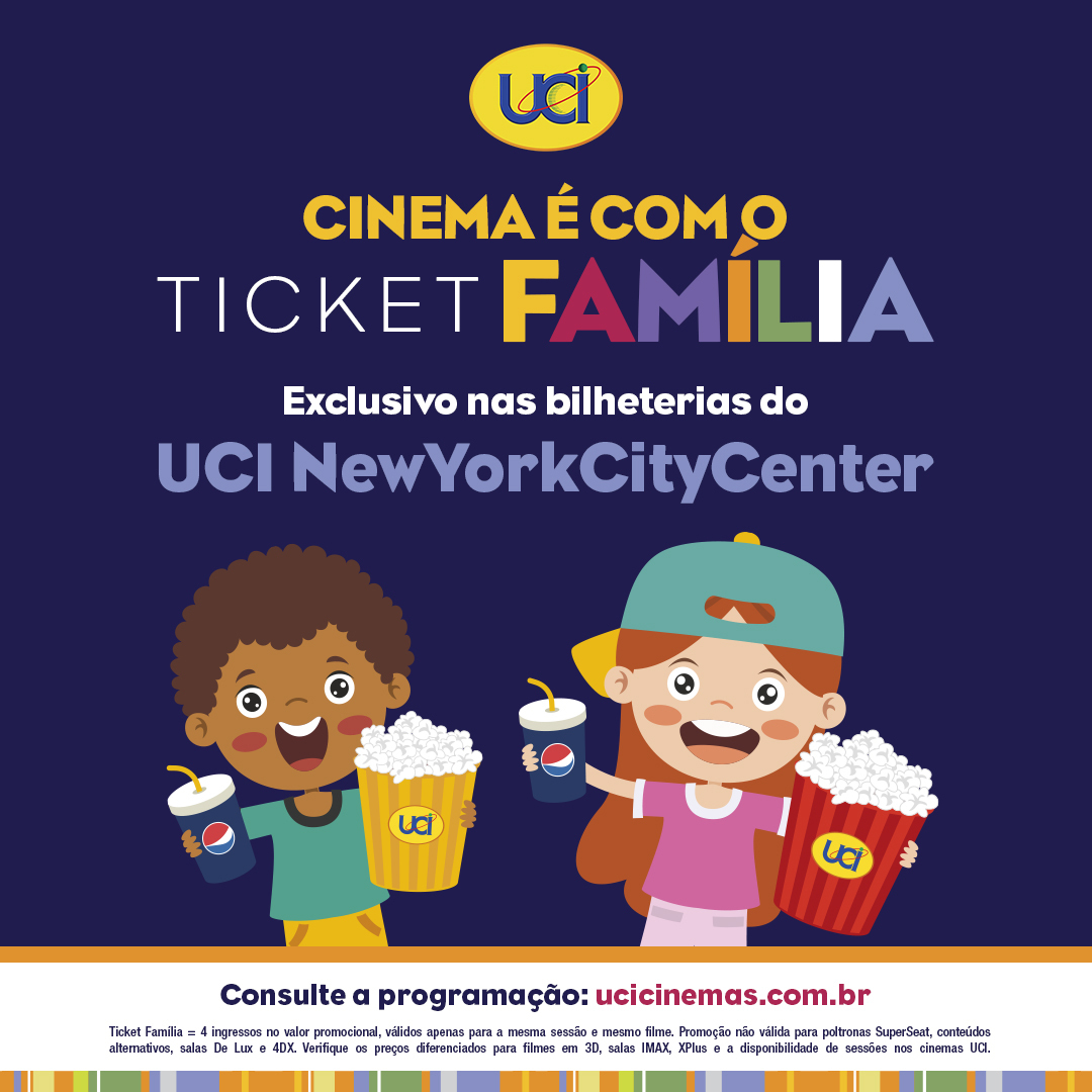 UCICinemas's tweet photo. O #TicketFamília é exclusivo no UCI NewYorkCityCenter !! 💛🎟 Arrasta pro lado pra saber mais e aproveite para levar toda família! O ticket promocional vale para dois adultos e duas crianças de até 12 anos.
#Elementos #RubyMarinho #Aventureiros https://t.co/SOwhtcDJ8B