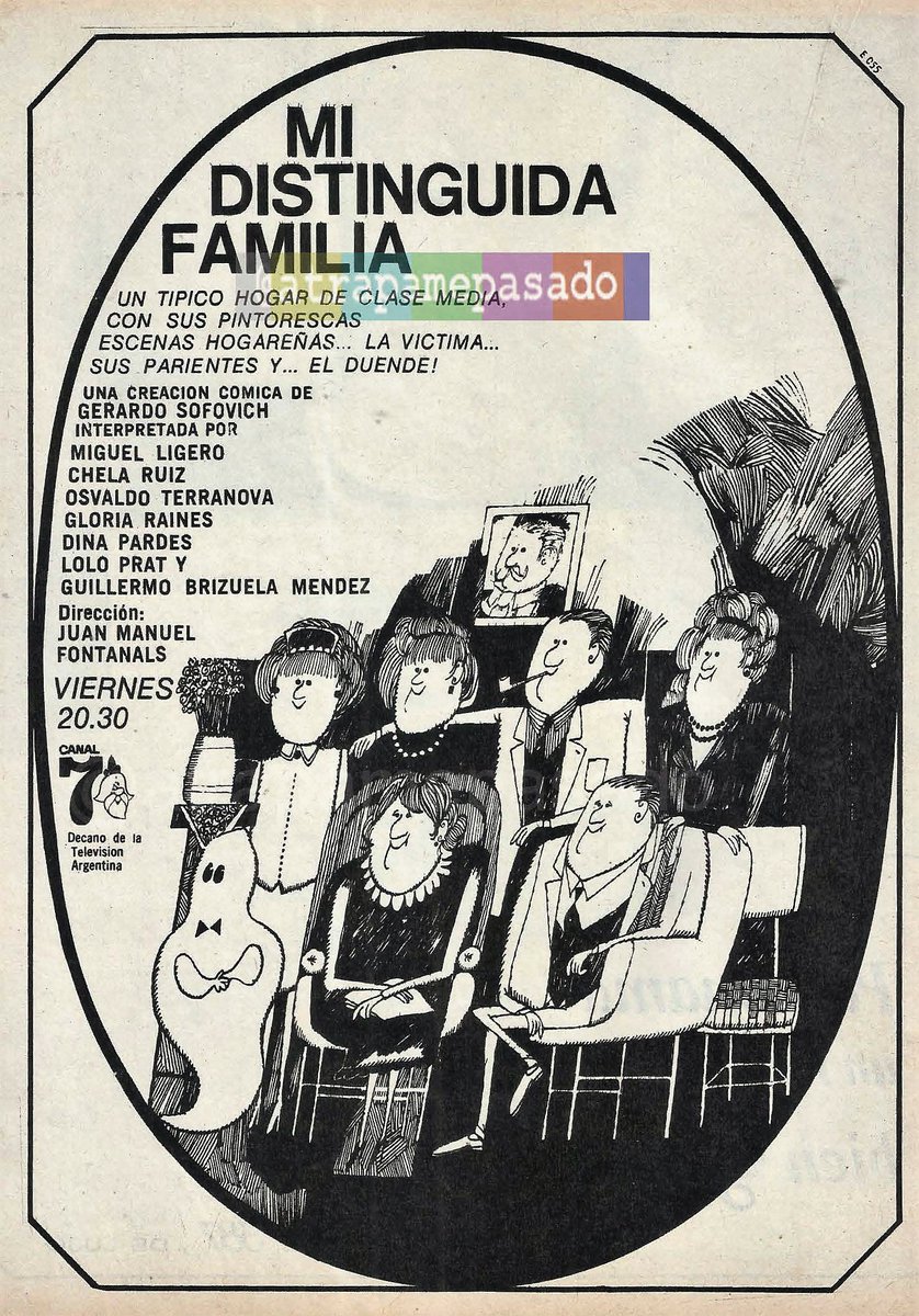 atrapamepasado's tweet photo. Gerardo Sofovich presenta #En1966: "Mi distinguida familia", la comedia suceso del 7.
Compite con: "Donde no hay una mujer" (2); "Mi marciano favorito" (9); "Quinto año nacional" (11); "Mis hijos y yo" (13).
En📻: "Orquesta de Osvaldo Pugliese" (LR1).
#Antena #Hace57Años📺 https://t.co/mgKOeQHEPV