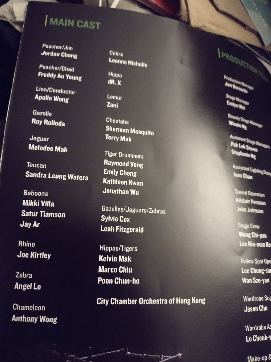 johnfrewin's tweet photo. Really enjoyed seeing Wild The Musical this evening @FUSE_IntFest. Brilliant music and superb costumes and set from a talented bunch of performers from the City Chamber Orchestra of Hong Kong https://t.co/8nLKo40DTr