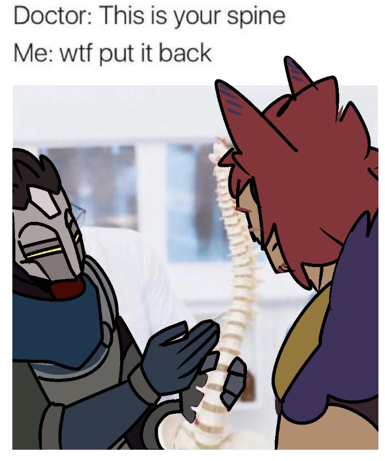 he’s critiquing sett’s awful posture and sitting down too much (sektor)