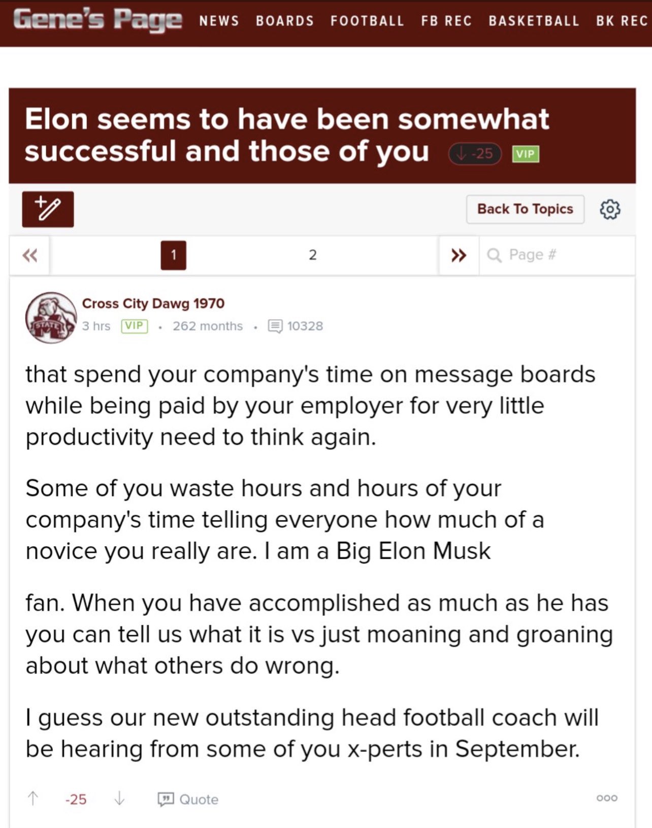 Message Board Geniuses on Twitter "Listen up buckos, when you’ve