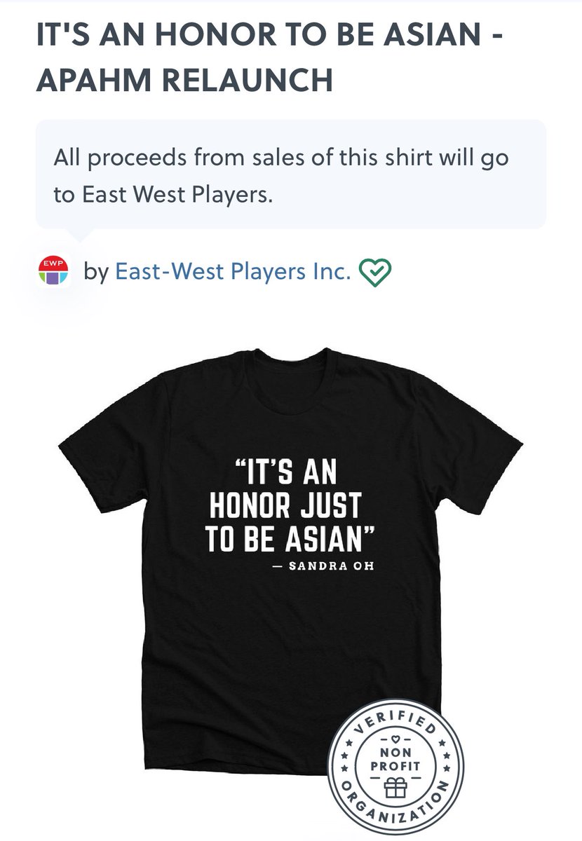 originalspin's tweet image. There’s one tiny beef I have with JOY RIDE and that’s this: In it, Deadeye—played by the amazing Sabrina Wu—wears a BOOTLEG @EWPlayers IT’S AN HONOR JUST TO BE ASIAN shirt.
I just convinced EWP to reopen the campaign so you all can buy the real thing!
bonfire.com/its-an-honor-t…
