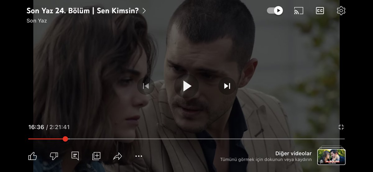 24. bölümdeyim 26’da dizi bitiyor diye izleyesim gelmiyor.. Kıymet verdiğim her şeye karşı böyleyim. Şimdi anlıyor musunuz?