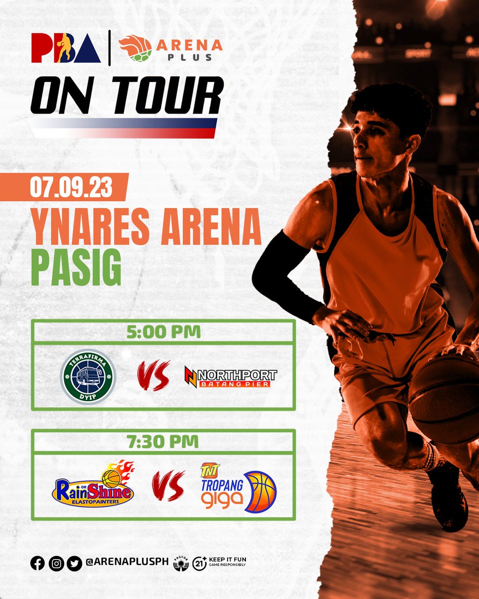 Sunday is basketball day! Panoorin ang next leg ng PBA on Tour and root for your favorite teams sa astig na match-ups na ‘to! 🏀

ArenaPlus – The Official Sports Entertainment Gateway of the PBA 

#ArenaPlusPH #AstigSaSports #sports #basketball #PBAOnTour #PBA2023