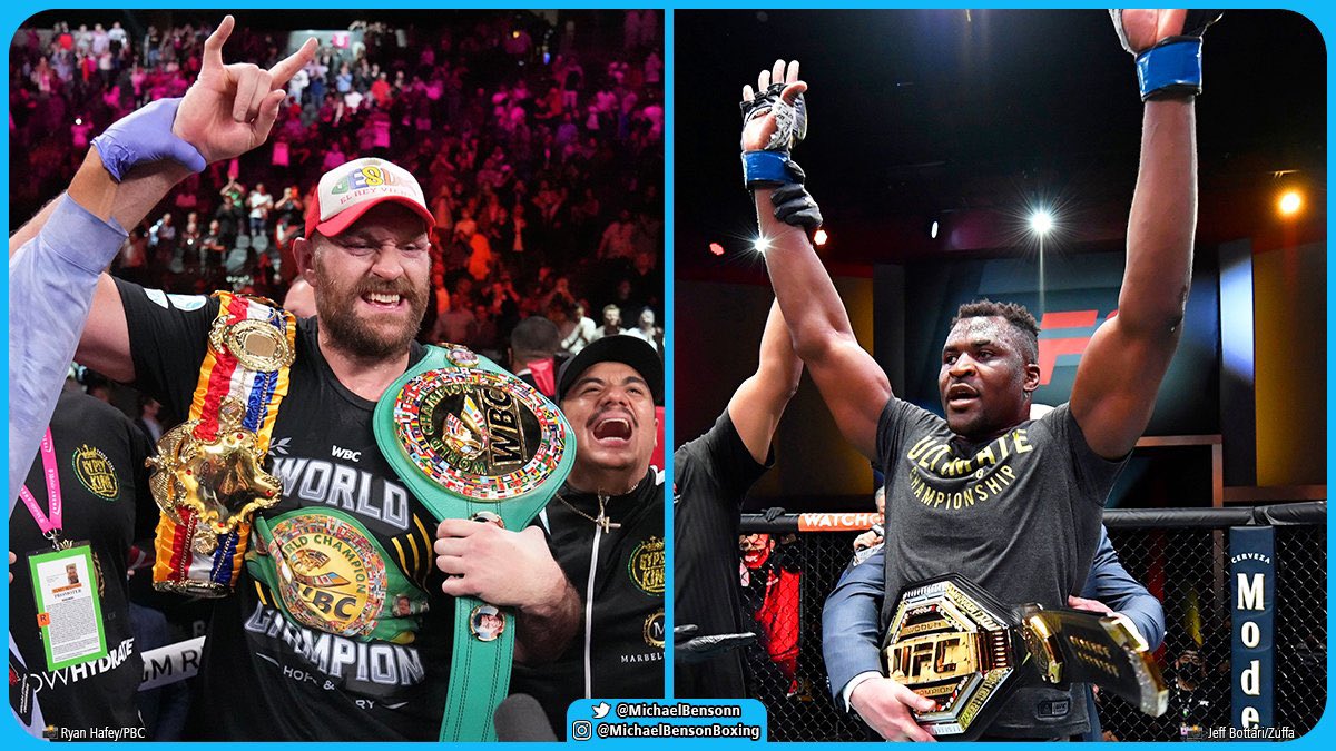 ringmagazine's tweet photo. ‼️ Tyson Fury vs Francis Ngannou is reportedly now expected to be announced “very soon”. [According to @ArielHelwani] https://t.co/hDEAaOFmmZ