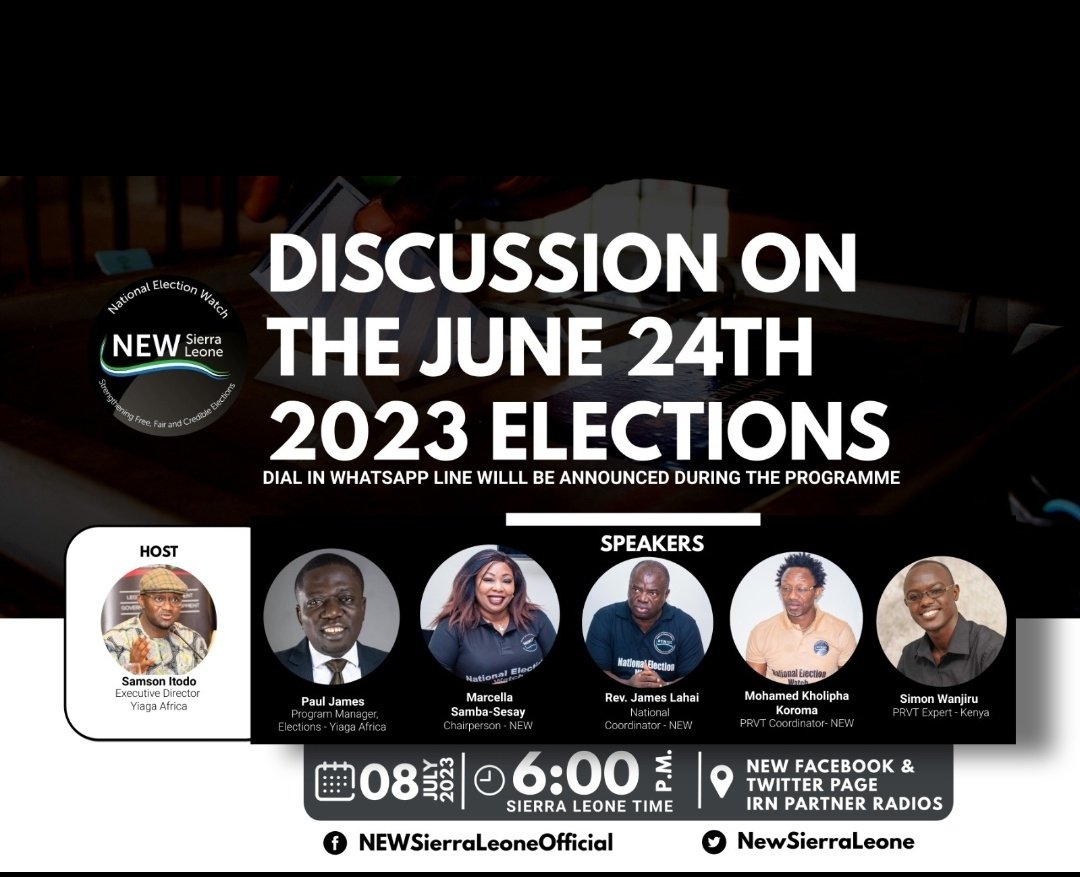 NewSierraLeone's tweet photo. Please share the flyer, and the link will be shared tomorrow. 
@EleanorThomps @SoeMarrah @VickieRemoe @ECsalone @EUinSierraLeone @IrlEmbFreetown @UKinSierraLeone @USEmbFreetown @cellasey @BaiShekaConteh https://t.co/Nkat8o7NcR