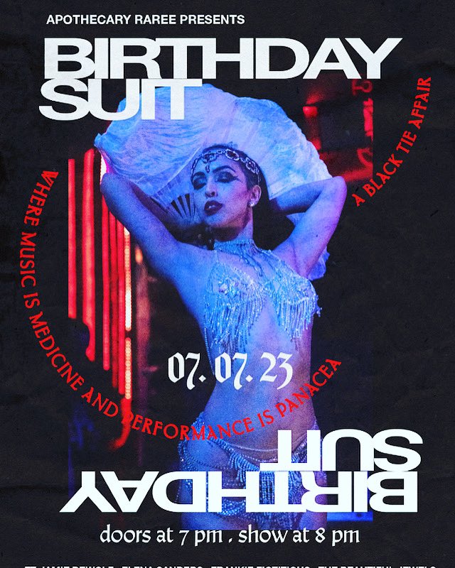 SUPER excited for tonight’s SOLD OUT <a href="/ApothecaryRaree/">Apothecary Raree</a> in a stunning venue with a huge array of the Bay’s best in performance. Should be one hell of a night!