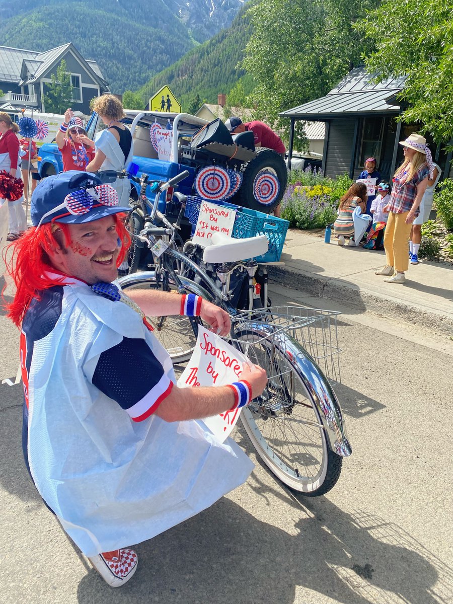 TellurideMC's tweet photo. Our team had a great time walking in the Fourth of July parade! We were honored to take home first place in our category! https://t.co/R1KYL38yuC