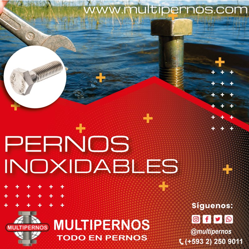 multipernos's tweet photo. Los #pernos en acero #inoxidable se exponen a la intemperie. Ambientes húmedos y condiciones climáticas de lluvia
☑️Visítanos: https://t.co/WyCStIkWdC
☑️Para industrias alimenticias
☑️En la industria farmacéutica evitan la contaminación producida por corrosión en metales
#Quito https://t.co/tRddaK8Ijf