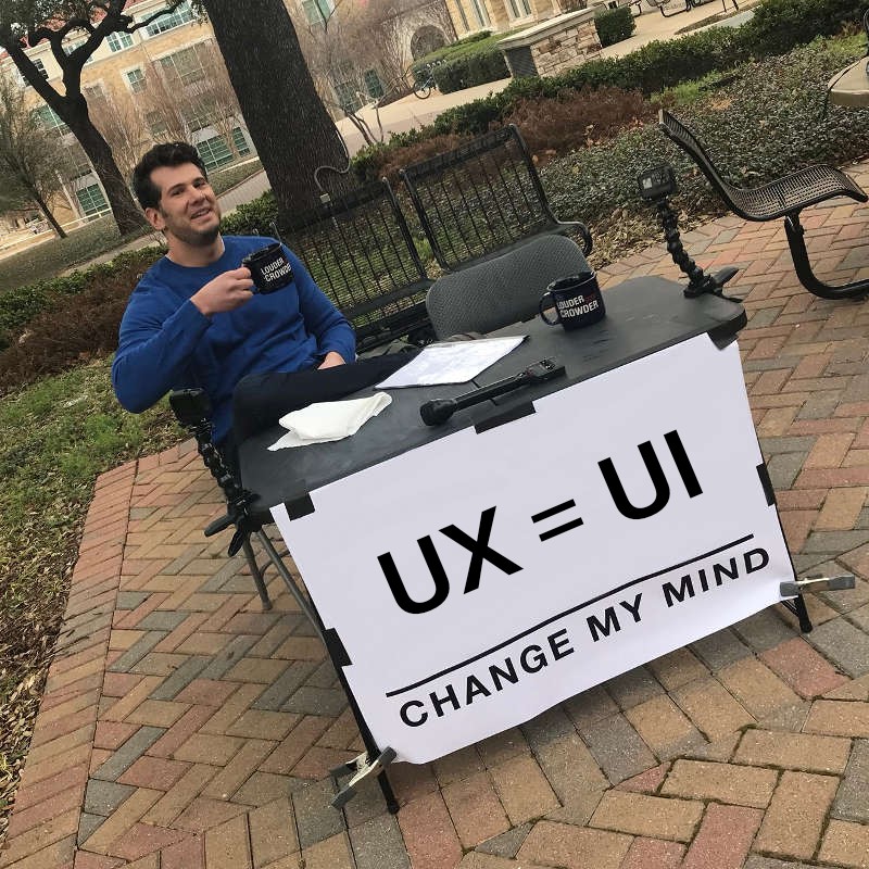 jbeargraphics's tweet image. UX = UI

yes, you read that right! 😱 Change my mind! As I prep my popcorn for the upcoming showdown, I reassure @jnd1er and @NNgroup - my sanity is intact! 🍿 It's #DesignHumor, folks. Let the playful debate begin! 🚀

#ChangeMyMind #UXequalsUI #UXisUI #UX #UI #UXUI