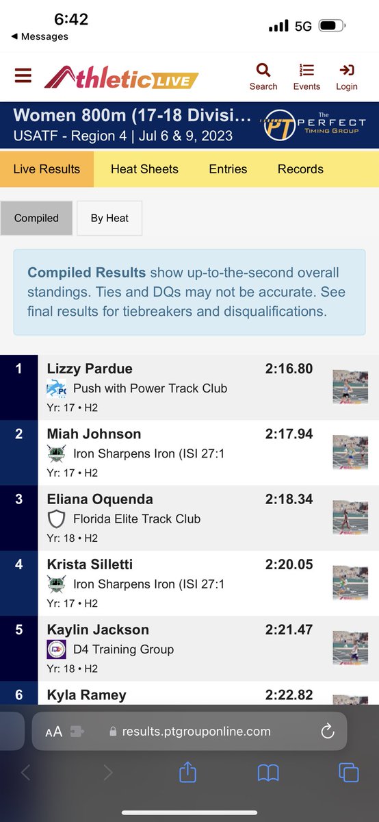 KristaSilletti's tweet photo. Placed 4th today in the 800. 🎟️ punched for Oregon. Blessed beyond measure! https://t.co/cJTRVzJ7FS