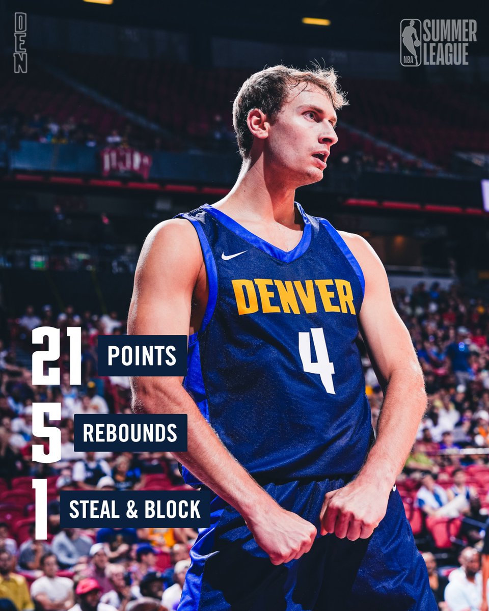 nuggets's tweet image. Showed up and showed out in his first Summer League game 🤝