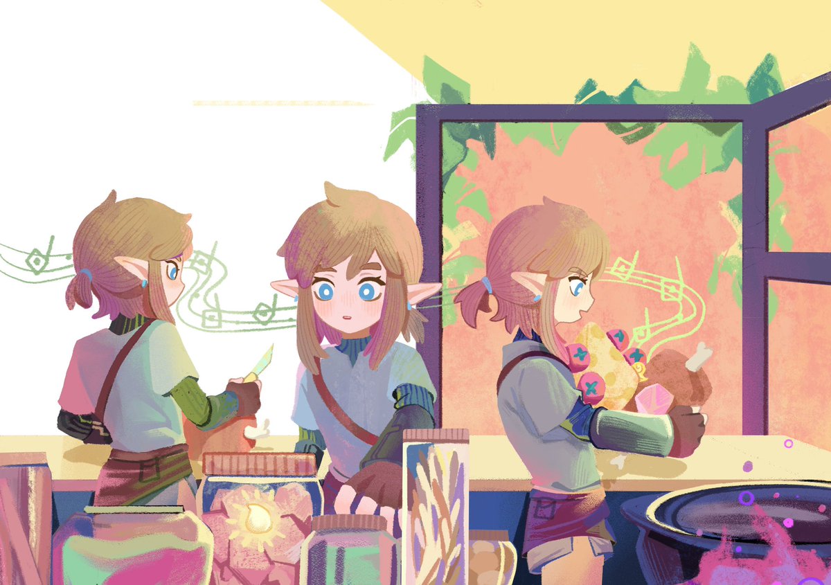 working on my new picture book of zelink
try a new drawing style
#Link 
#zelink
#LegendOfZeldaTearsOfTheKingdom
#ゼルダの伝説
#TOTK
