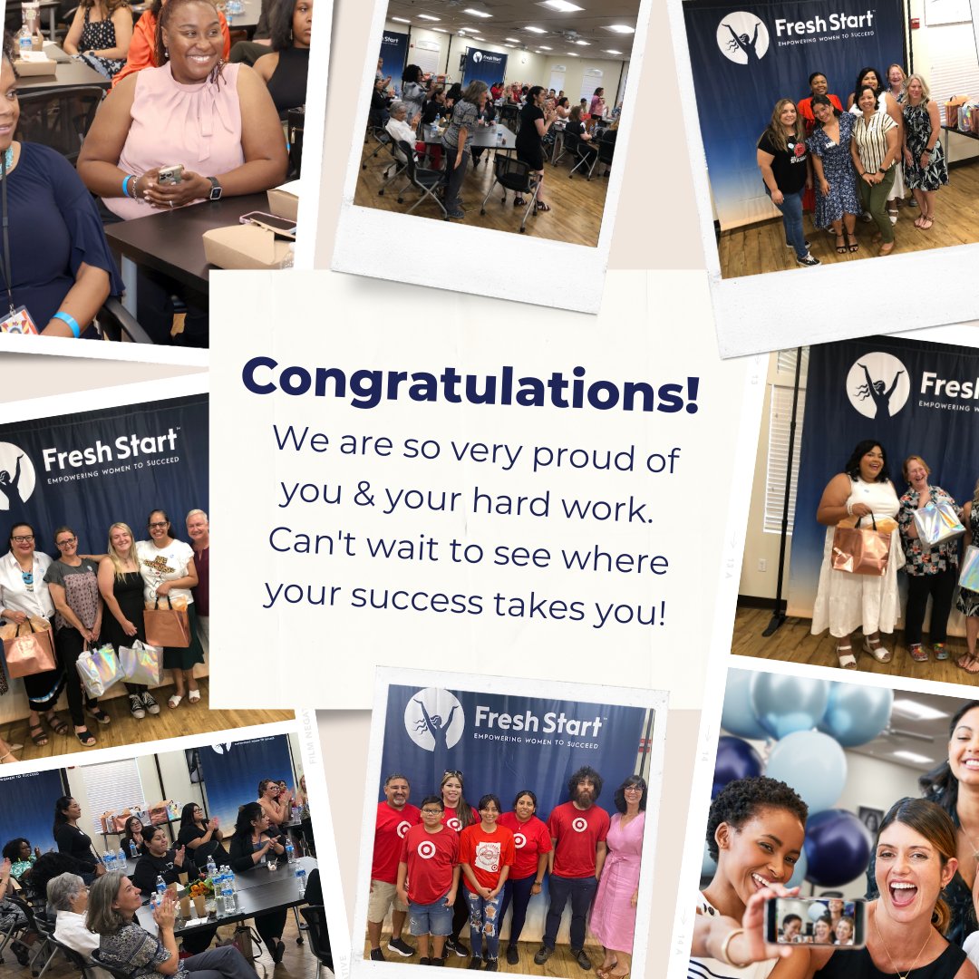 FreshStartWomen's tweet photo. Last week, Fresh Start had the honor of celebrating the hard-working, empowered women who recently completed their workforce training programs!

CONGRATULATIONS! We are so incredibly proud of your resilience &amp; dedication, &amp; can’t wait to see where your recent success takes you! https://t.co/lAvTPlMfBc