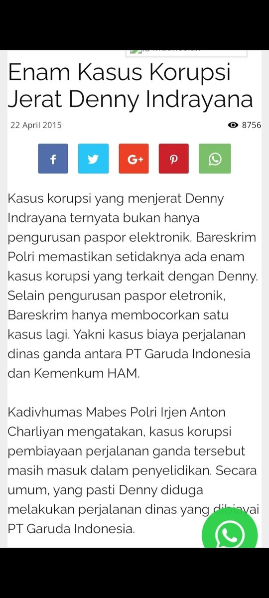 <a href="/dennyindrayana/">Denny Indrayana</a> ~ Ini kasus Korupsi ente sdh sampai dimana... jangan asal bacot...ngaca.. ngaca...!!!
✓