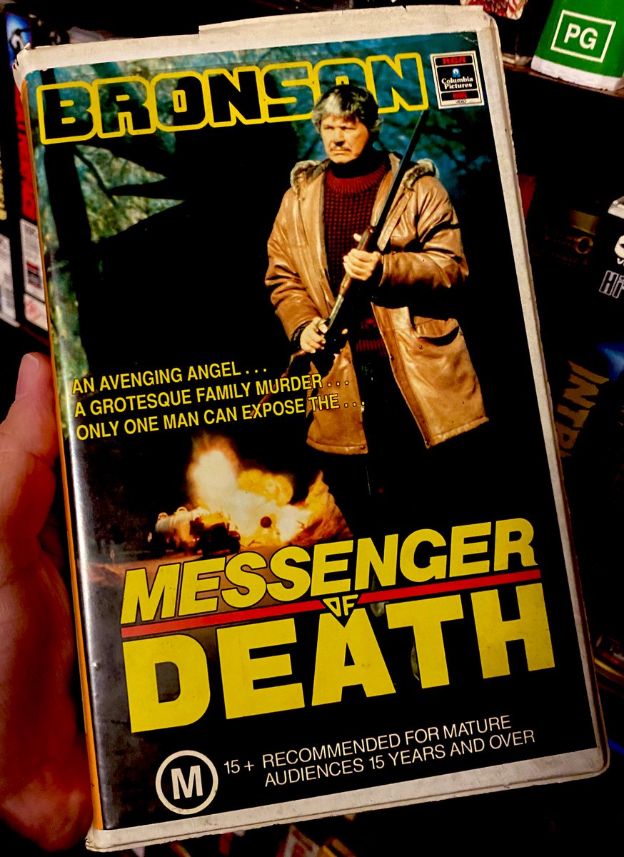 me_dc's tweet photo. Day 10 - Messenger of Death (1988)

Trailer - https://t.co/2cyyBMPulq

#VHS
#VHScollector
#VHScollection
#tapes
#MessengerOfDeath
#CharlesBronson https://t.co/CflZDvJ3ud