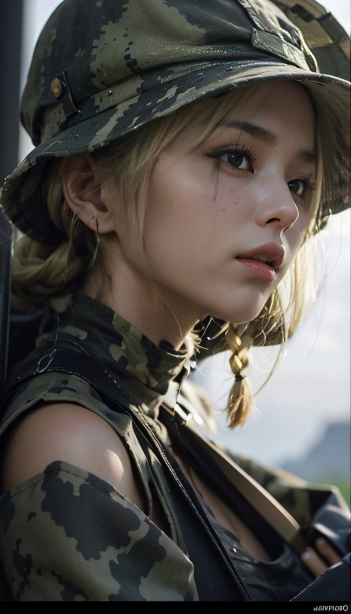 AiCollection7's tweet photo. 戦場で生まれ育った美少女
#ailookbook #aigirl #aiart #aiガール #美少女 #美女図鑑 #可愛いは正義 #カワイイ #aiグラビア　#cute https://t.co/EUfQ6Zi61n