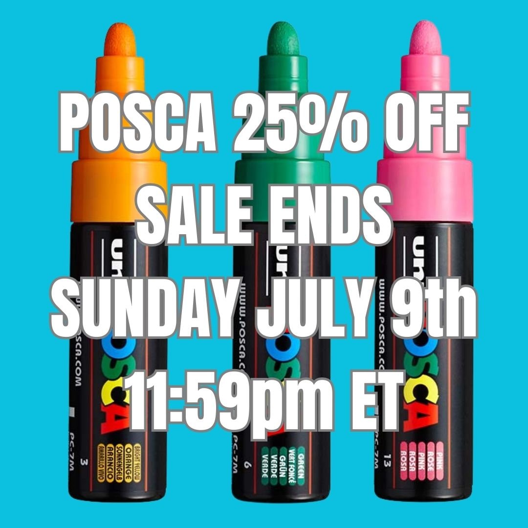 Joggles's tweet image. Available in a dizzying array of colors and tip sizes, POSCA Paint Pens are multi-surface and will write over glossy paint, on plastic, paper, chipboard and more.

Shop here for POSCA: joggl.es/GVGfSTwD

#createwithjoggles #joggles #mixedmedia #poscamarkers