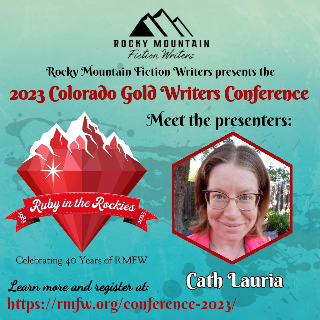 RMFWriters's tweet photo. Cath Lauria is a full-time author, editor, and nerd with over fifty publications under her belt in every genre from romance (as Cari Z) to sci-fi to non-fiction.
#IamRMFW #COGold #writersconference #writingcommunity https://t.co/pw32KRMwkV