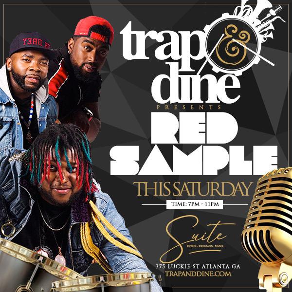TeamKayree's tweet photo. The Red Sample Live this Saturday July 8 during Trap+Dine dinner series at Suite Lounge each and every Saturday from 8pm-11pm.
Enjoy delicious cuisine and live trap music from one of the hottest bands in Atlanta.
RSVP: https://t.co/4C2tmIM6Cm https://t.co/Znjco6HXgY