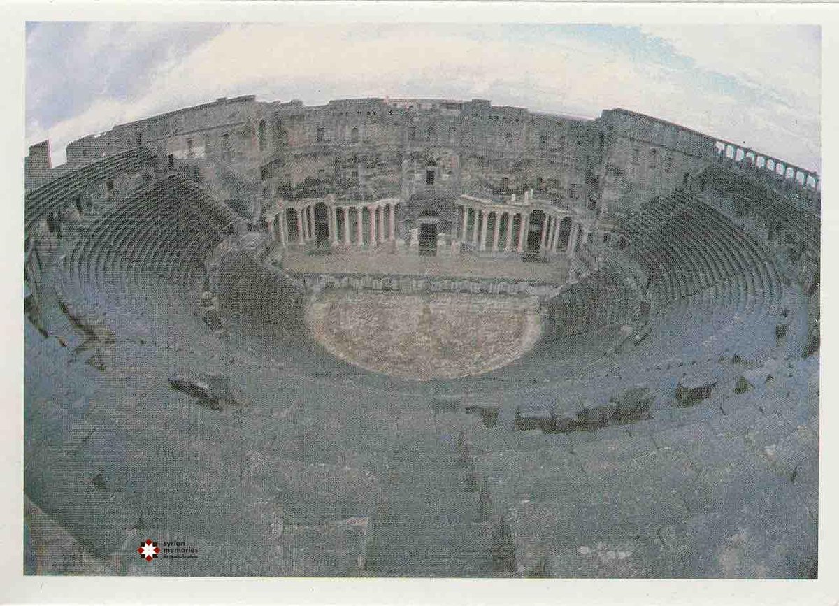 syrianmemories's tweet photo. 1980s postcard - The Bosra Roman Theater. Built in the 2nd century AD, it seats 17,000 and is one of the best preserved ancient theaters in the world. 

https://t.co/JXVxOBZiC1

#deraa #bosra #romansyria #romanruins #syrianmemories #syria #syrianpostcards https://t.co/kX0yzWVPYx