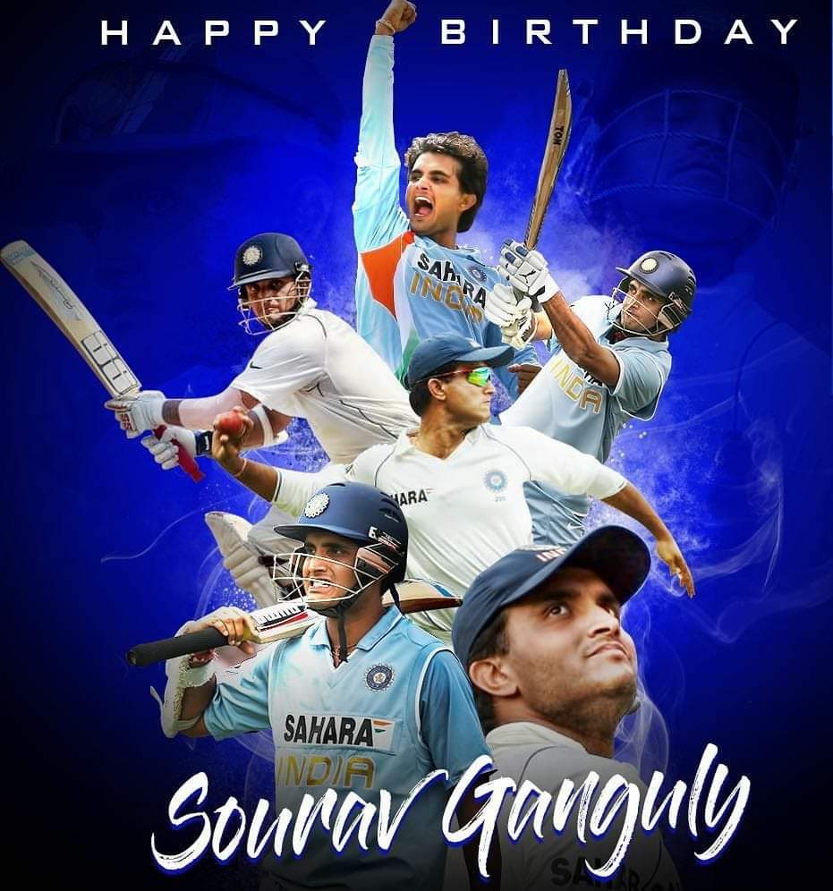 Happy Birthday to a Stylish Batsman and a Great Captain - Saurav Ganguly!   