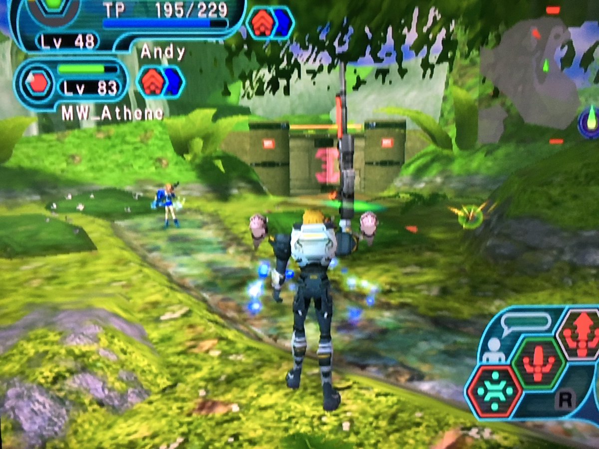 Nothing like a late game of Phantasy Star Online on a Friday night.