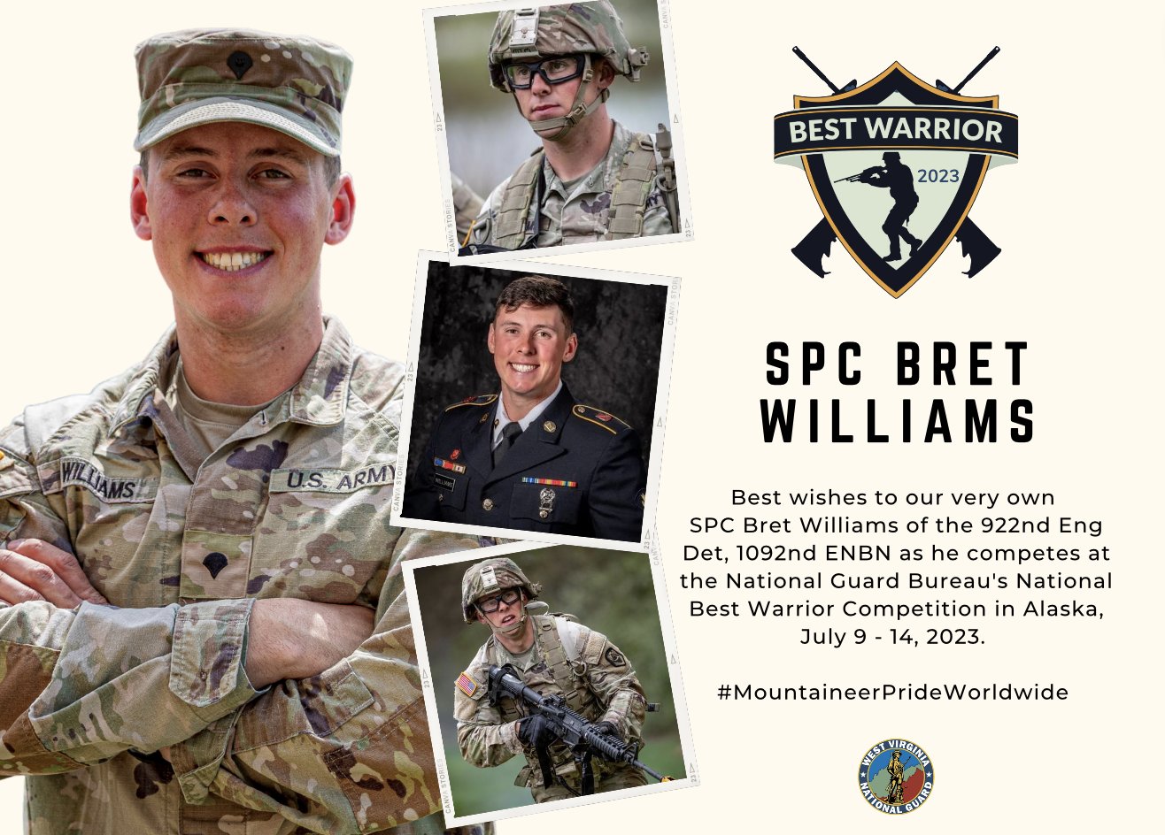 WV National Guard on Twitter "Best wishes to our very own SPC Bret