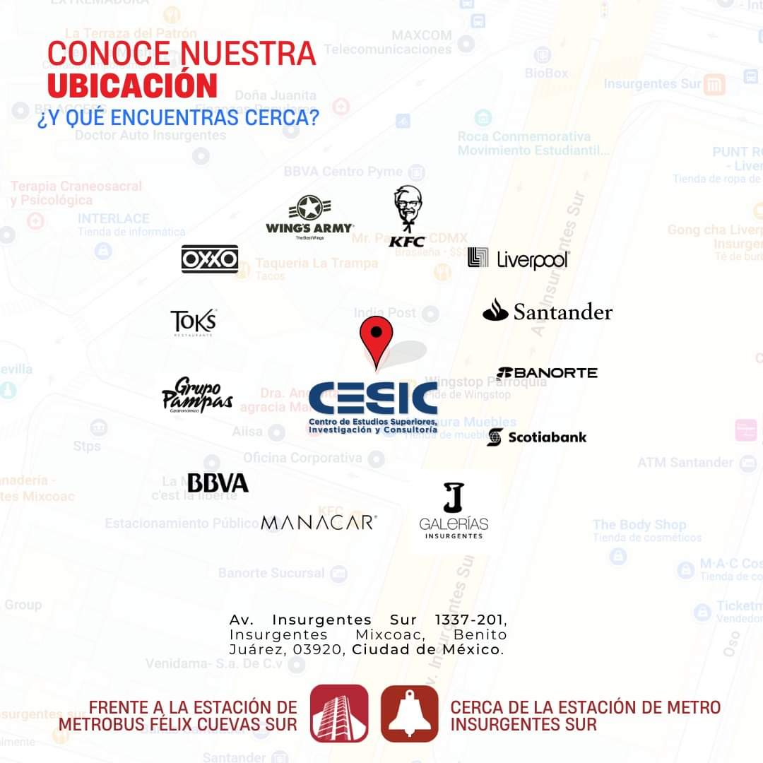 cesic_mx's tweet photo. ¡Entérate de todo lo que puedes hacer cerca de nuestras instalaciones!

Sabemos que mientras te capacitas y aprendes debes de descansar y distraerte, es por ello que contamos con una ubicación estratégica para tu mayor comodidad. https://t.co/VbEmBvHz2k