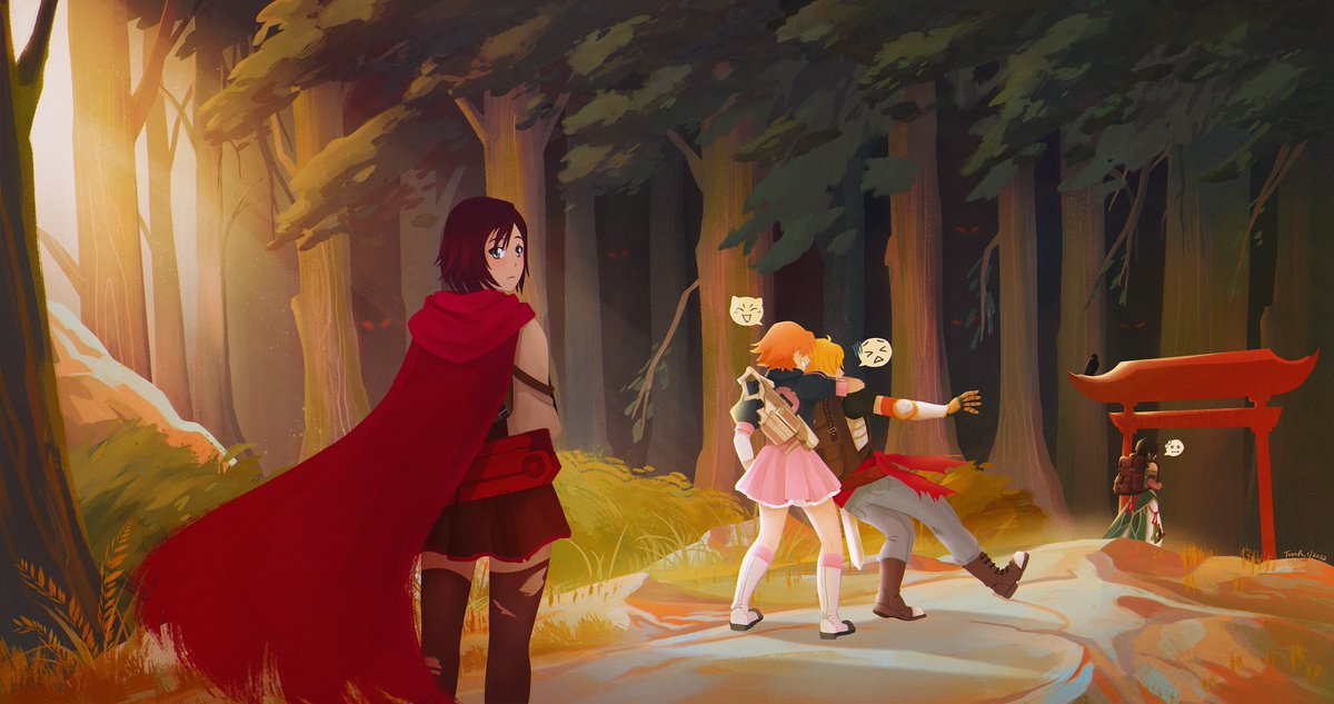 ARTesst_R's tweet photo. Calling all #RWBY Artists!! I have a favor!! 🙏 Lets start a QRT chain of your favorite RWBY fanart you've done and hashtag it 
#GREENLIGHTVOLUME10 
Here's mine! ♥️🤍🖤💛 https://t.co/uMMvhzlNl7