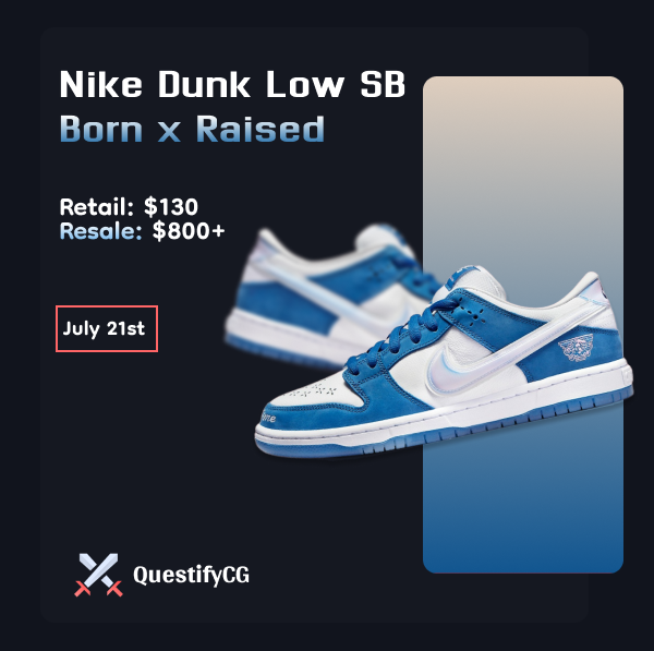 Nike Dunk Low x Born x Raised is set to release July 21st, 2023 @ 10AM EST via the SNKRS App

Cop Or Drop? #nike #nikedunklow #sbdunk