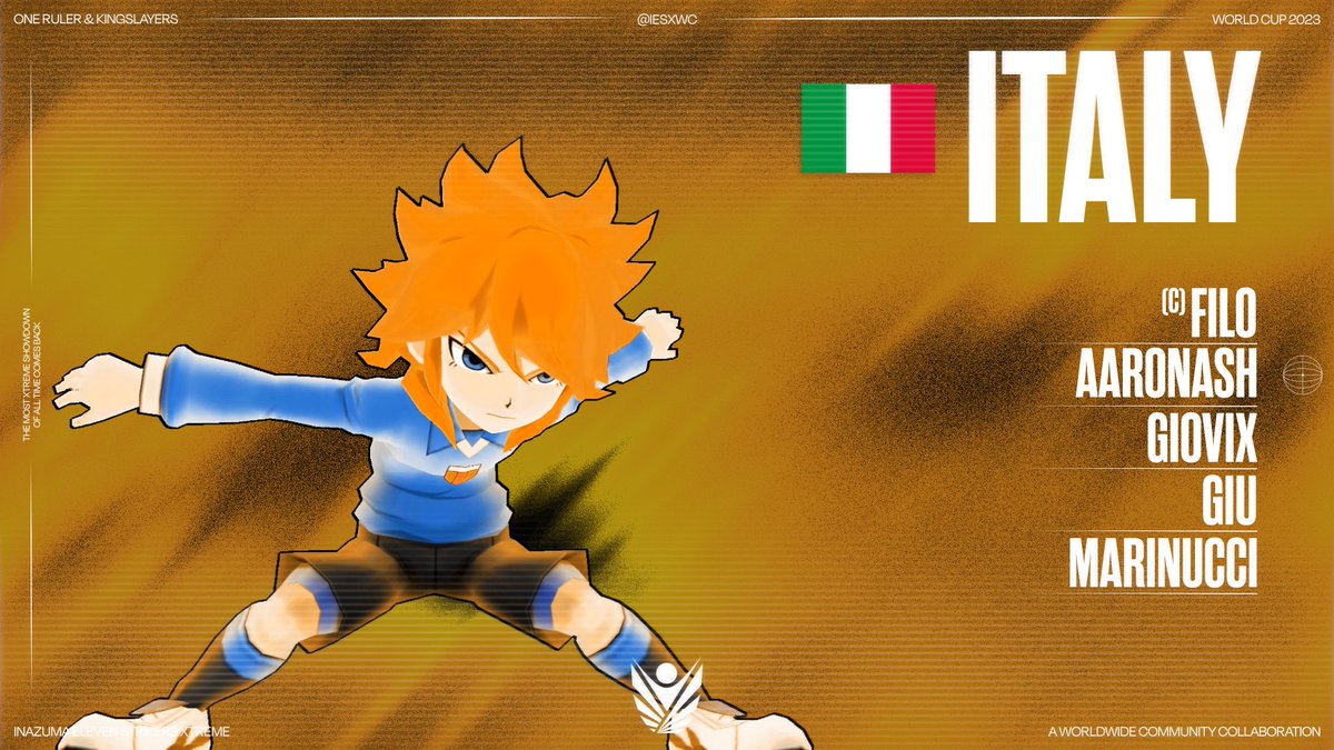 One of the new dangerous teams.
14th team announced, here is Italy ! 🇮🇹

Representative : Taiyou
➡️ Filo (Captain)
➡️ Aaronash
➡️ Giovix
➡️ Giu
➡️ Marinucci

How far do you think this team can go ? 🤌