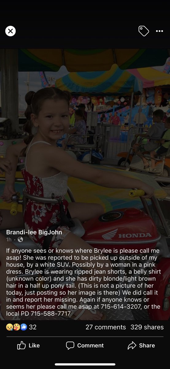 Chelsea_UpNorth's tweet photo. Anyone local, please keep your eye out for a white truck &amp; this girl. Last seen in Lac du Flambeau. Picked up in a white truck or suv. Praying they get an amber alert out or better,  returns ASAP @HagenWI https://t.co/cwhDxvDorL