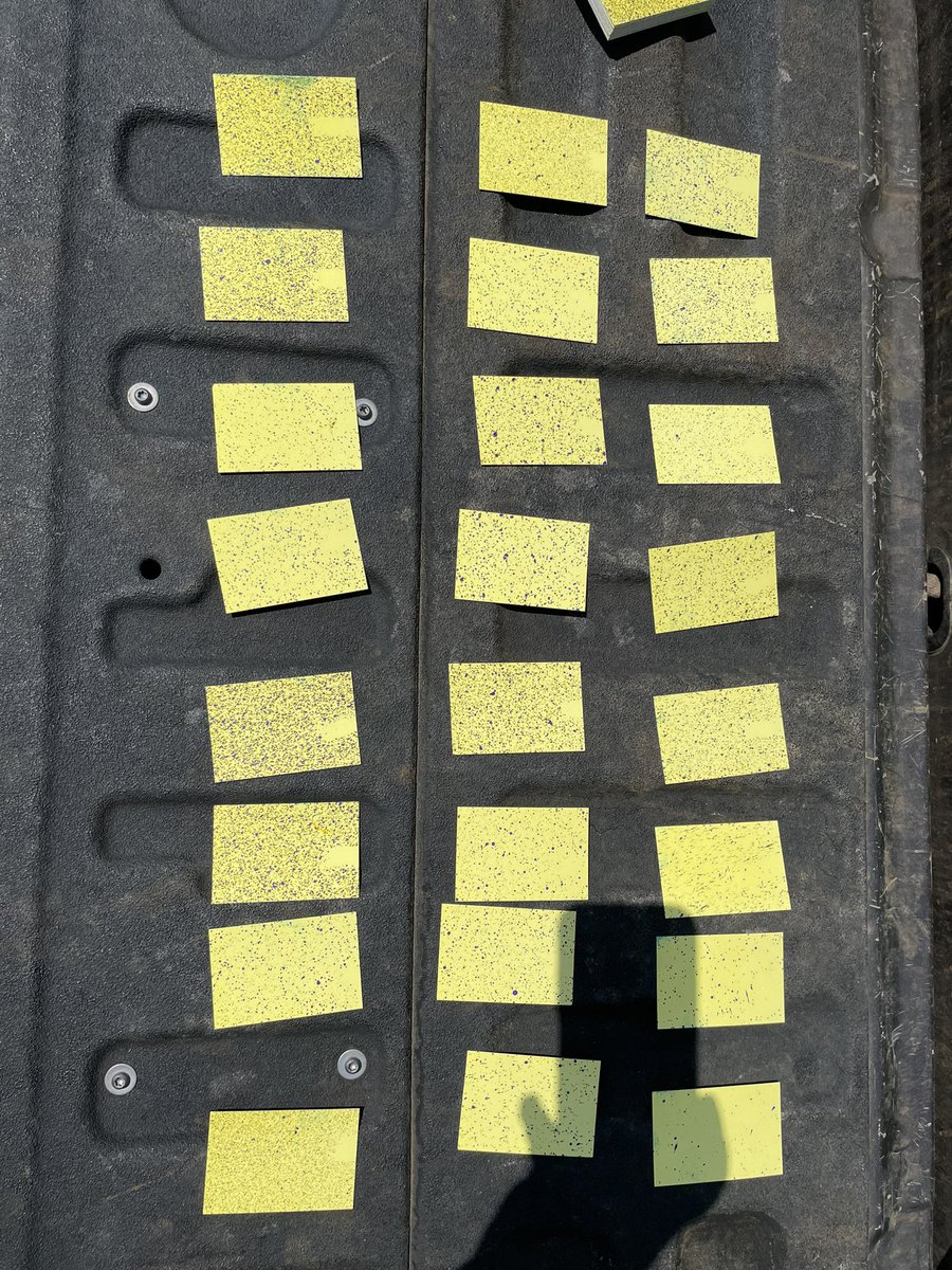 KimballLab's tweet photo. Spray test on water paper https://t.co/VQLKrOycDX