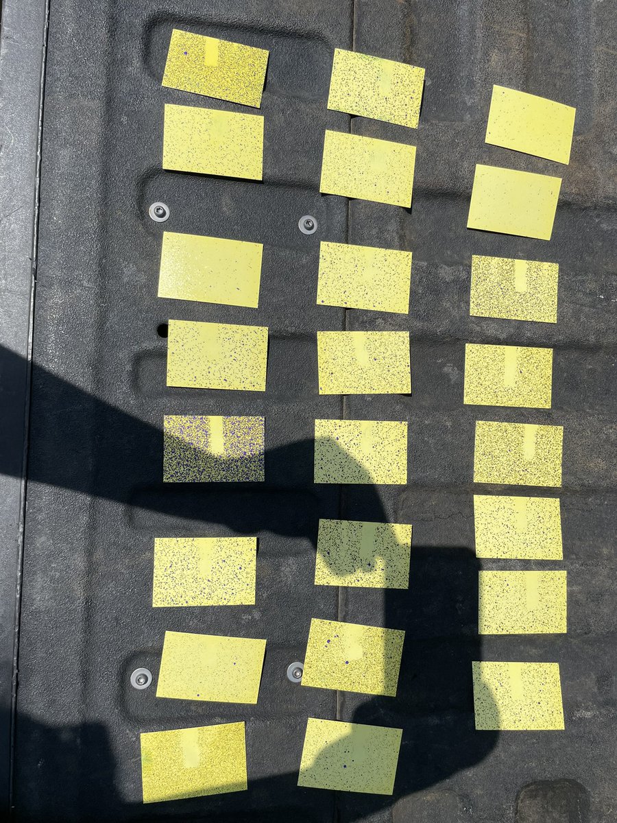 KimballLab's tweet photo. Spray test on water paper https://t.co/VQLKrOycDX