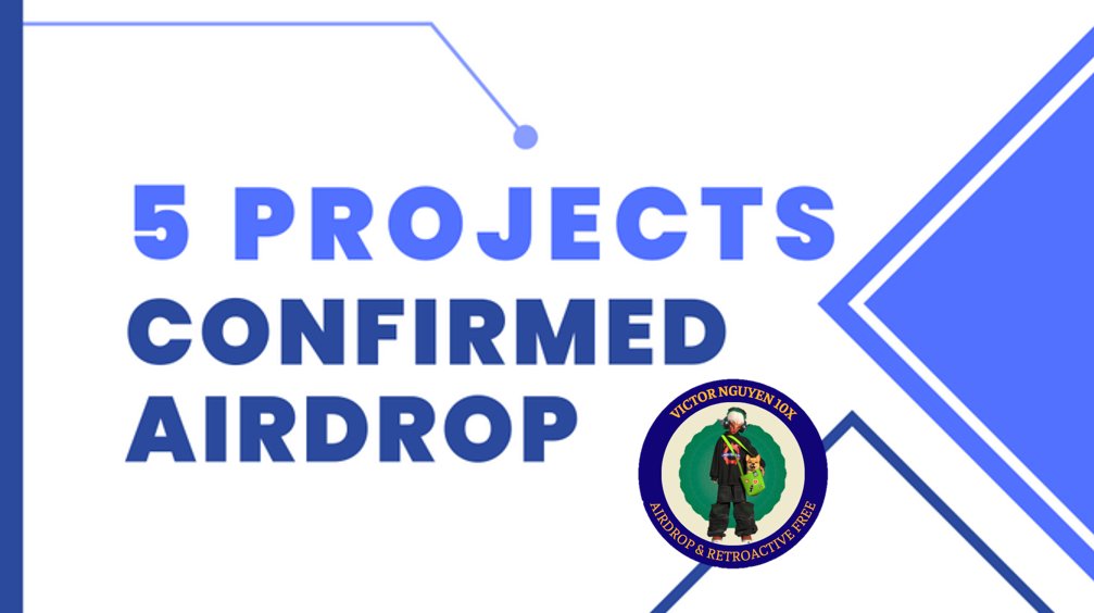 Post Tổng Hợp: 5 Kèo ĐÃ XÁC NHẬN AIRDROP - Làm là CHẮC ĂN Cuối tuần ae có thời gian ngồi làm #Airdrops , nên mình tổng hợp 5 kèo xác nhận #Airdrop để ae cày nhé. Những kèo này ae làm thì đều dc airdrop,ít hay nhiều thôi nha Follow + Retweet để cùng chiến nào